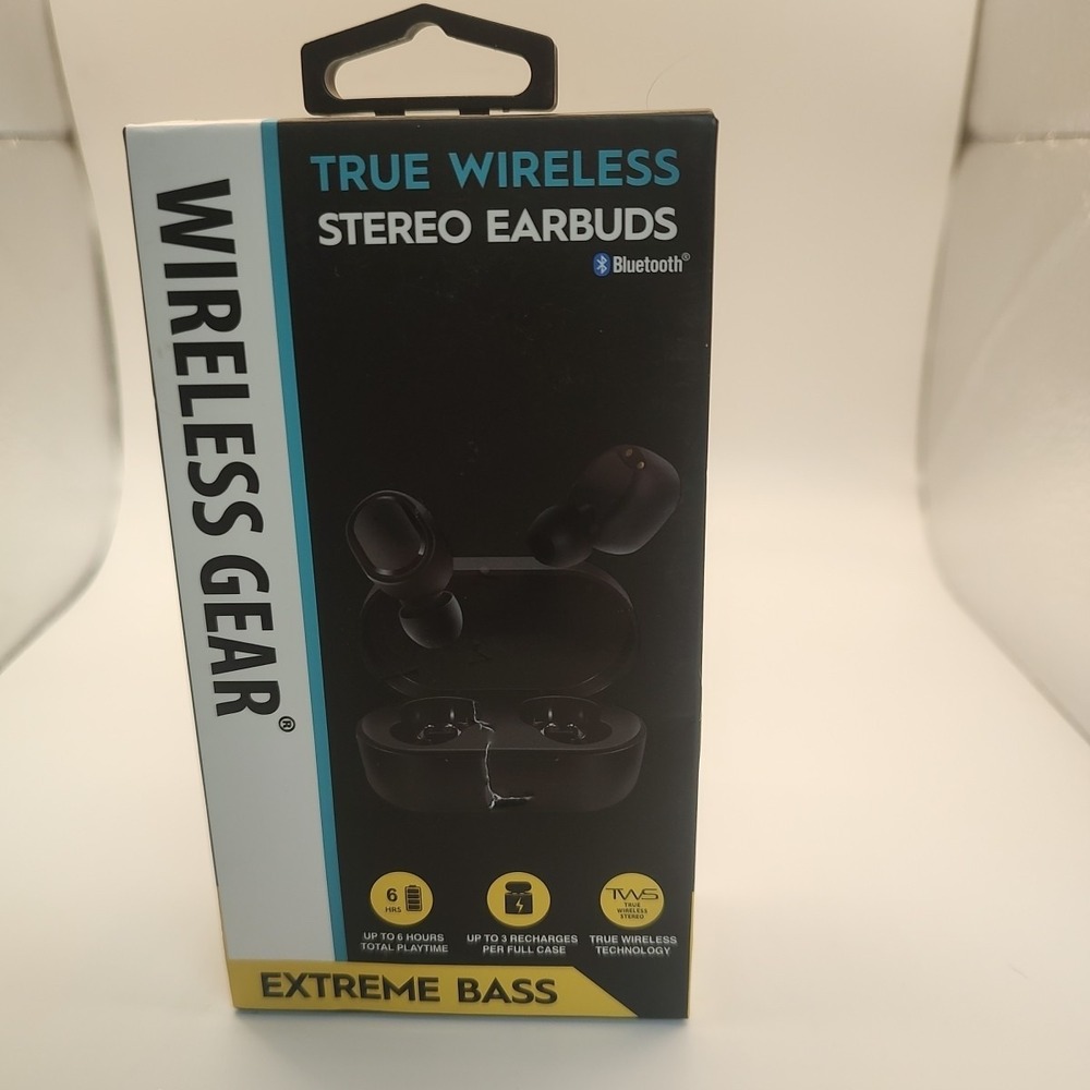 Wireless Gear True‎ Wireless Stereo Black Earbuds